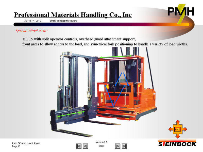 Narrow aisle vehicle with option for order selecting & telescopic forks