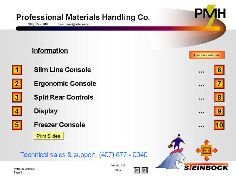 console options navigation screen