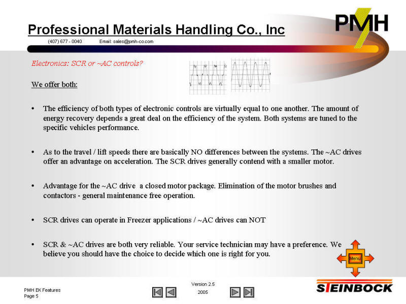 SCR or ~AC motor controls offered on very narrow aisle turret forklift