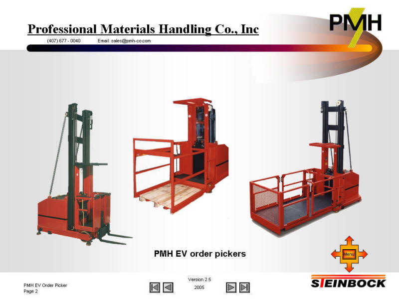 European style order selector with enclosed cab an auxillary lift