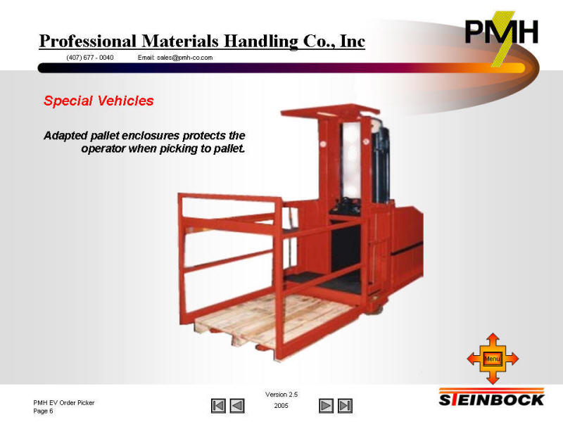 Adapted pallet enclosures protect the operator while picking goods to pallet