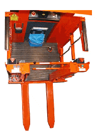 Top view of Order selecting forklift cab Interior