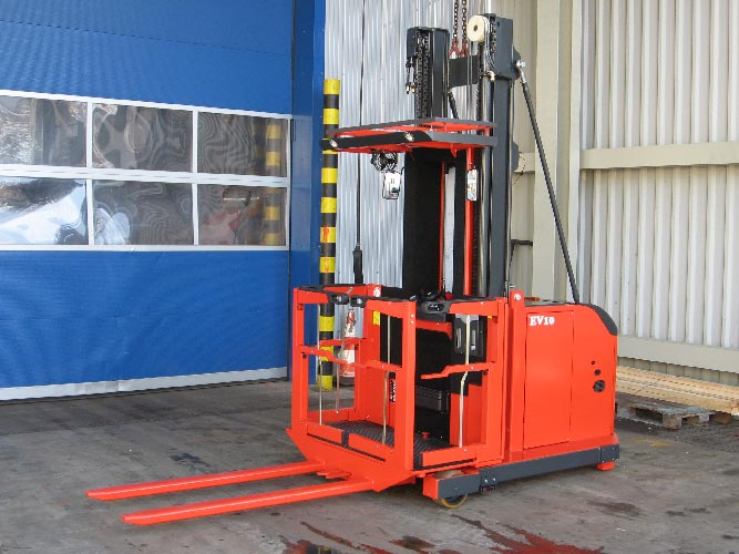 EV enclosed cab order picking forklift