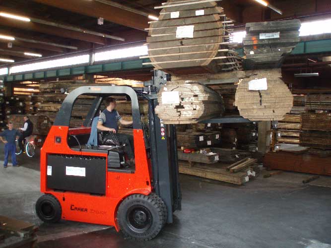 Heavy Duty forklift work in lumber milll