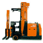 Man up narrow aisle forklift