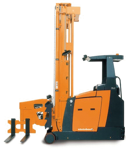 Narrow aisle vehicle WD turret forklift