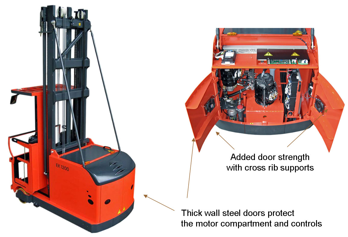 EK turret forklift rear compartment strength