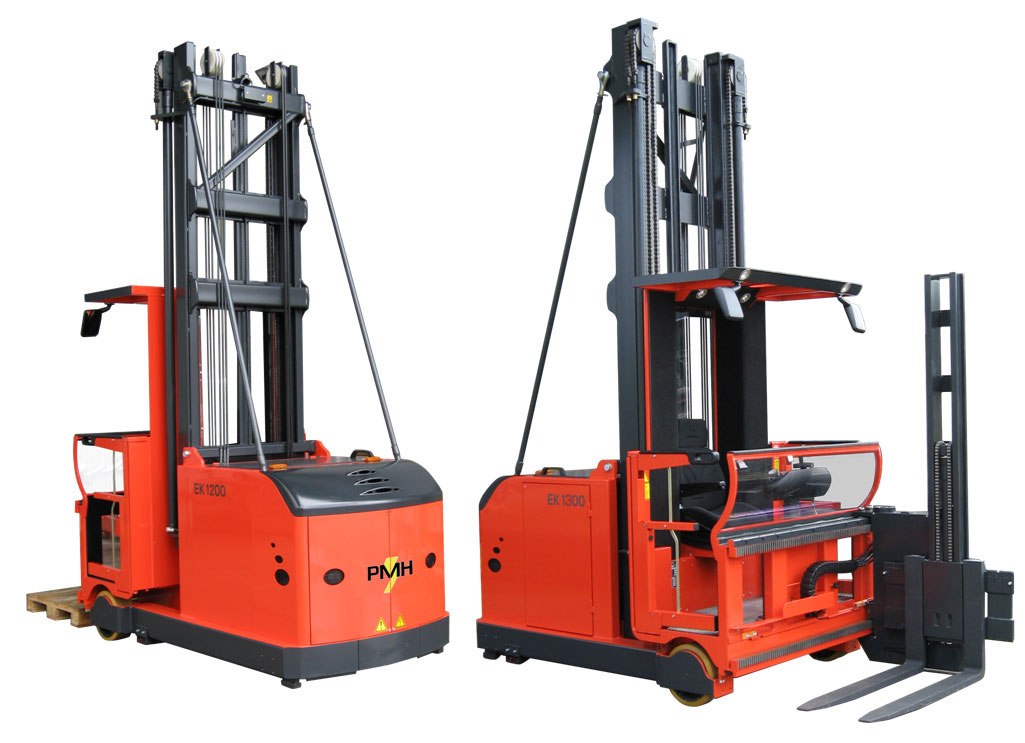 Front and rear view Steinbock turret forklifts